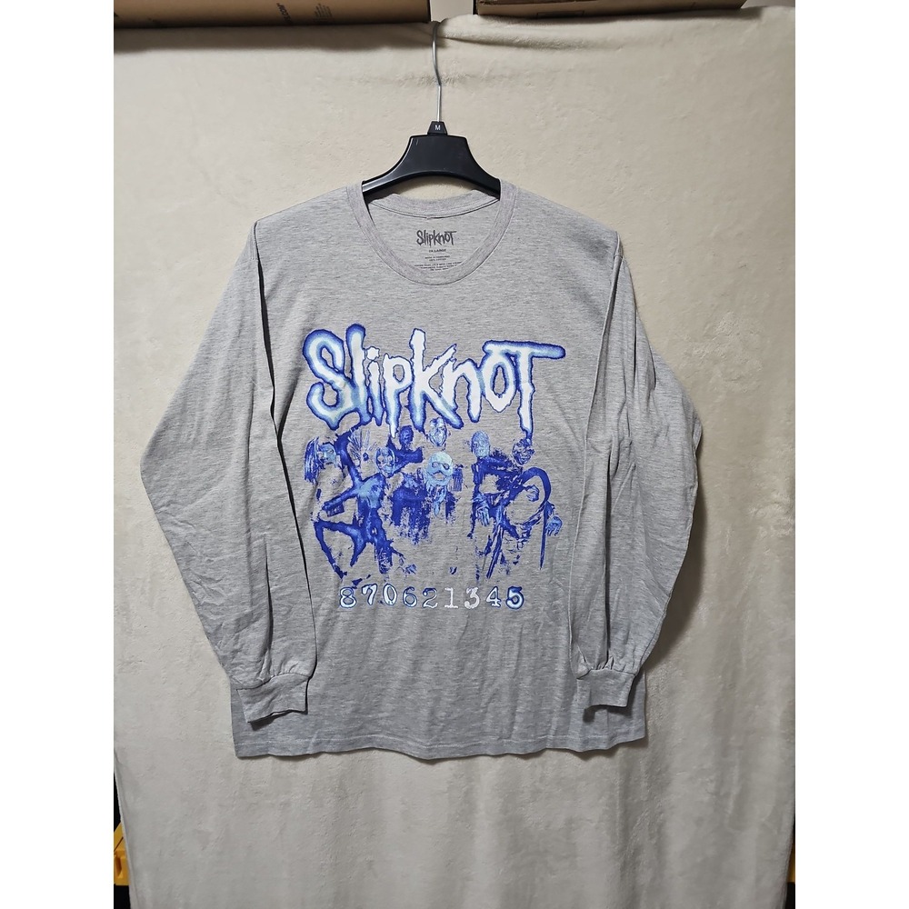 Slipknot Men's 870621345 Nu Metal Band Gray Long Sleeve Shirt‎ 2XL